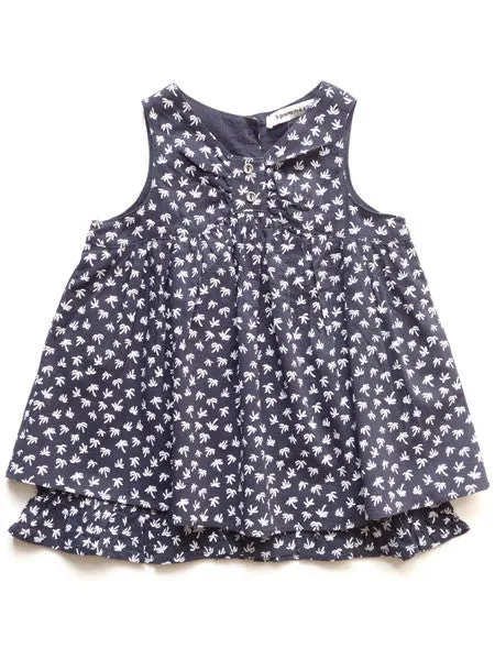 3 Pommes Wonderful Chic Navy Dress 12M, 18M, 2T