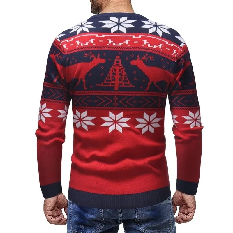 Angelo Ricci™ Deer Print Fashion Sweater