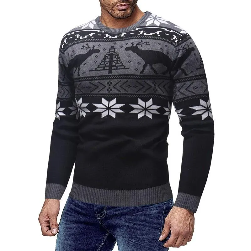 Angelo Ricci™ Deer Print Fashion Sweater