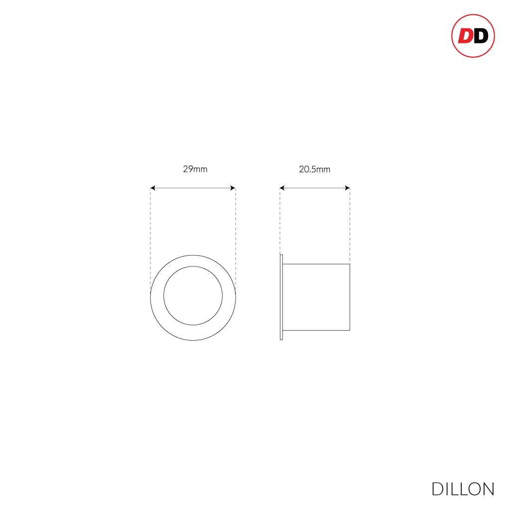 Anniston 50mm Sliding Door Round Flush Pulls Pair and Single Finger Pull  - Satin Stainless Steel