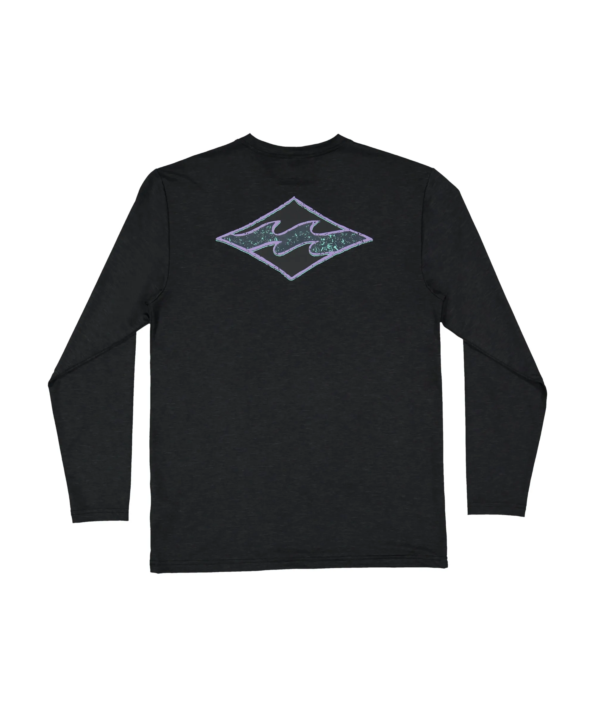 Billabong Boys Diamond Shoreline Lf Ls Rash Vest - Black Heather
