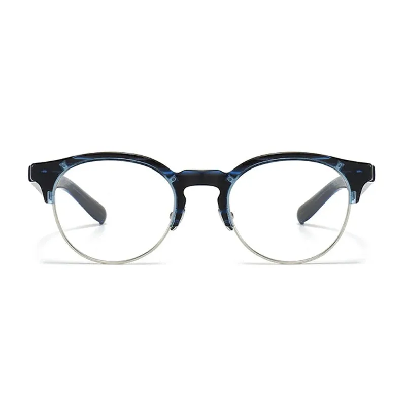 Black Mask Unisex Full Rim Round Titanium Acetate Eyeglasses M92