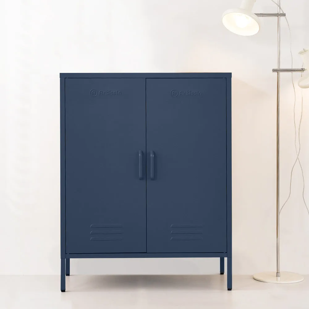 Blue Metal Buffet Sideboard, Ample Storage, ArtissIn