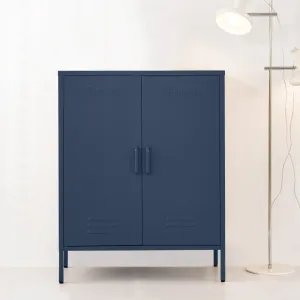 Blue Metal Buffet Sideboard, Ample Storage, ArtissIn