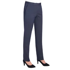 Brook Taverner Ophelia Slim Leg Trouser Navy Pindot
