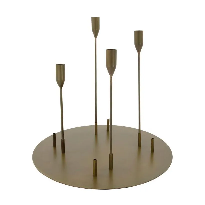 Candle stand, Advent Antique brass
