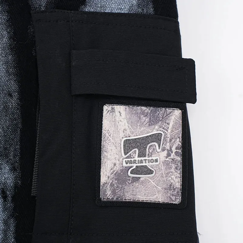 Cargo Male Padded Jackets Hooded Camouflage Letter Pattern Drwastring Striped Casual Lamb Wool Casual Men's Coats CPG2535