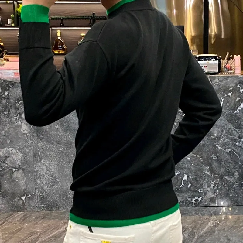 Casual Long Sleeve Slim Knitted Fashion Sweatshirt