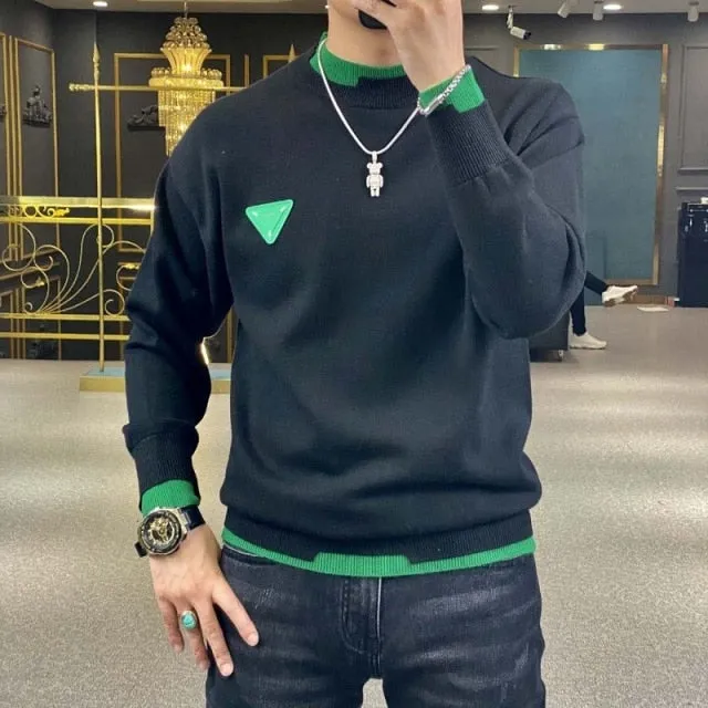 Casual Long Sleeve Slim Knitted Fashion Sweatshirt