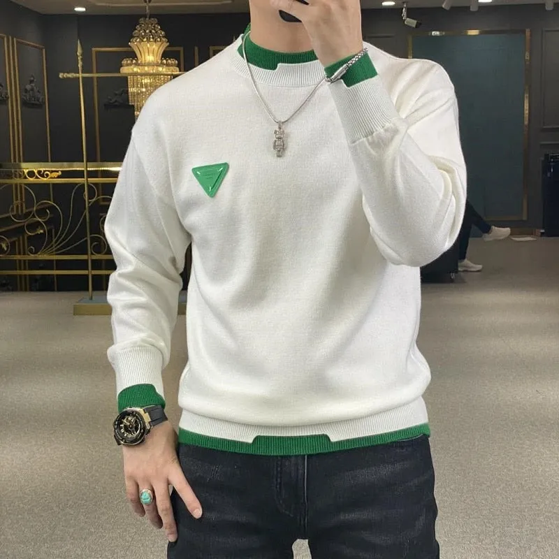 Casual Long Sleeve Slim Knitted Fashion Sweatshirt