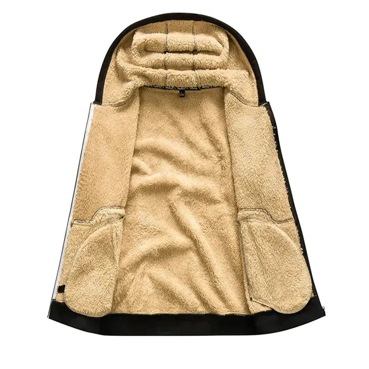 Clark - Men's winter jacket with hood and fleece
