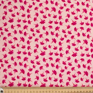 Country Side Collection #14 Hot Pink Flower on Baby Pink Cotton Prints