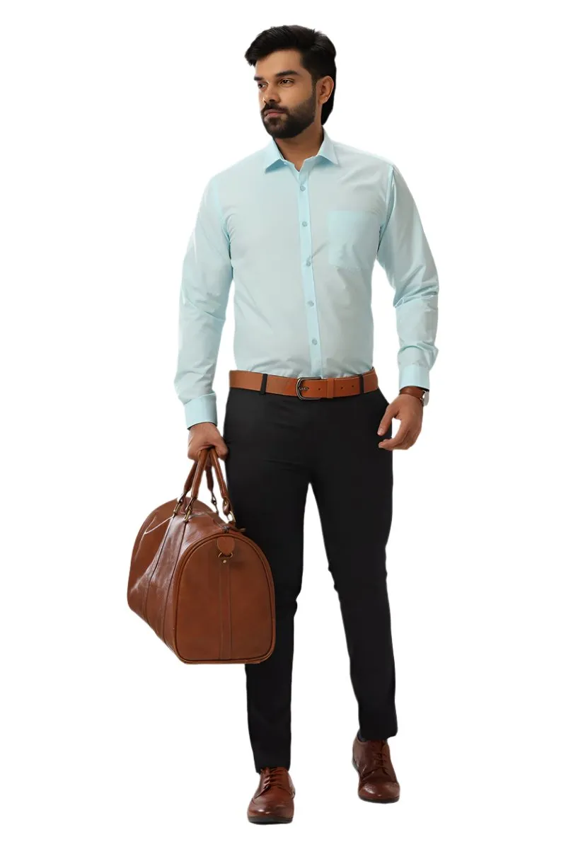 Denmark - Light Sky Blue Formal Shirts for Men | Ariser