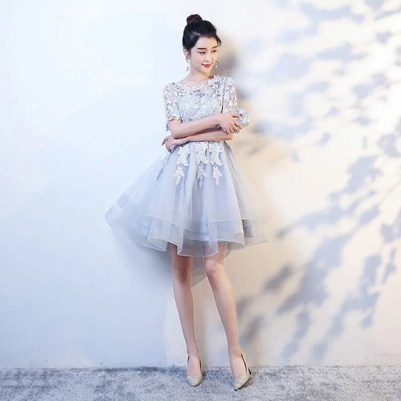 Elegant white semi formal 8th grade graduation college party prom dresses 2021#115544