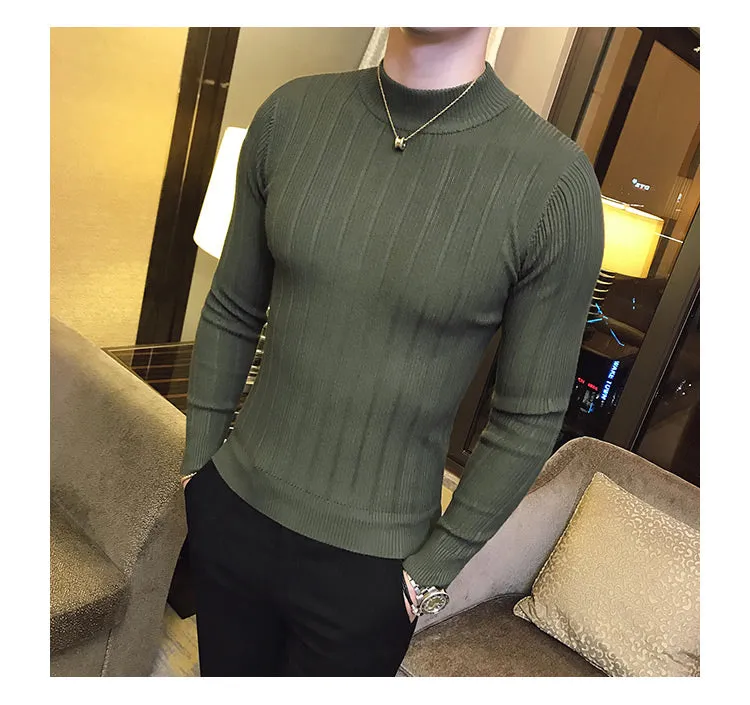 Fashion Solid Color British Knitted Sweater