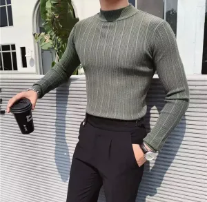 Fashion Solid Color British Knitted Sweater