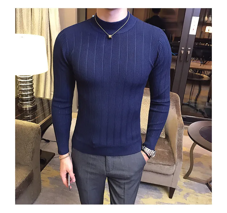 Fashion Solid Color British Knitted Sweater