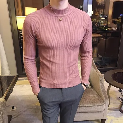 Fashion Solid Color British Knitted Sweater