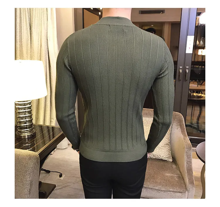 Fashion Solid Color British Knitted Sweater