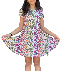 Fruits & Veggies Kids Twirl Dress [FINAL SALE]