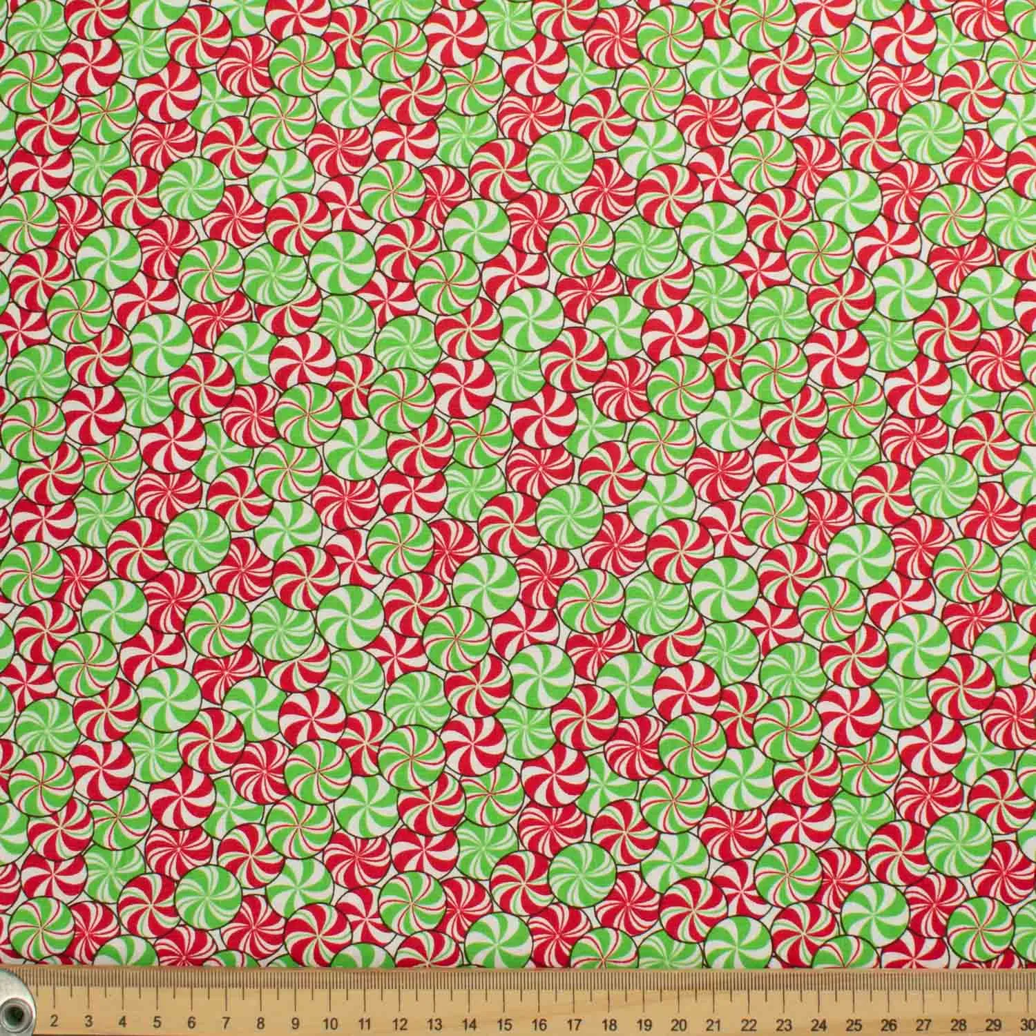 Geometric & Dots Collection Red Windmill Circle Cotton Prints