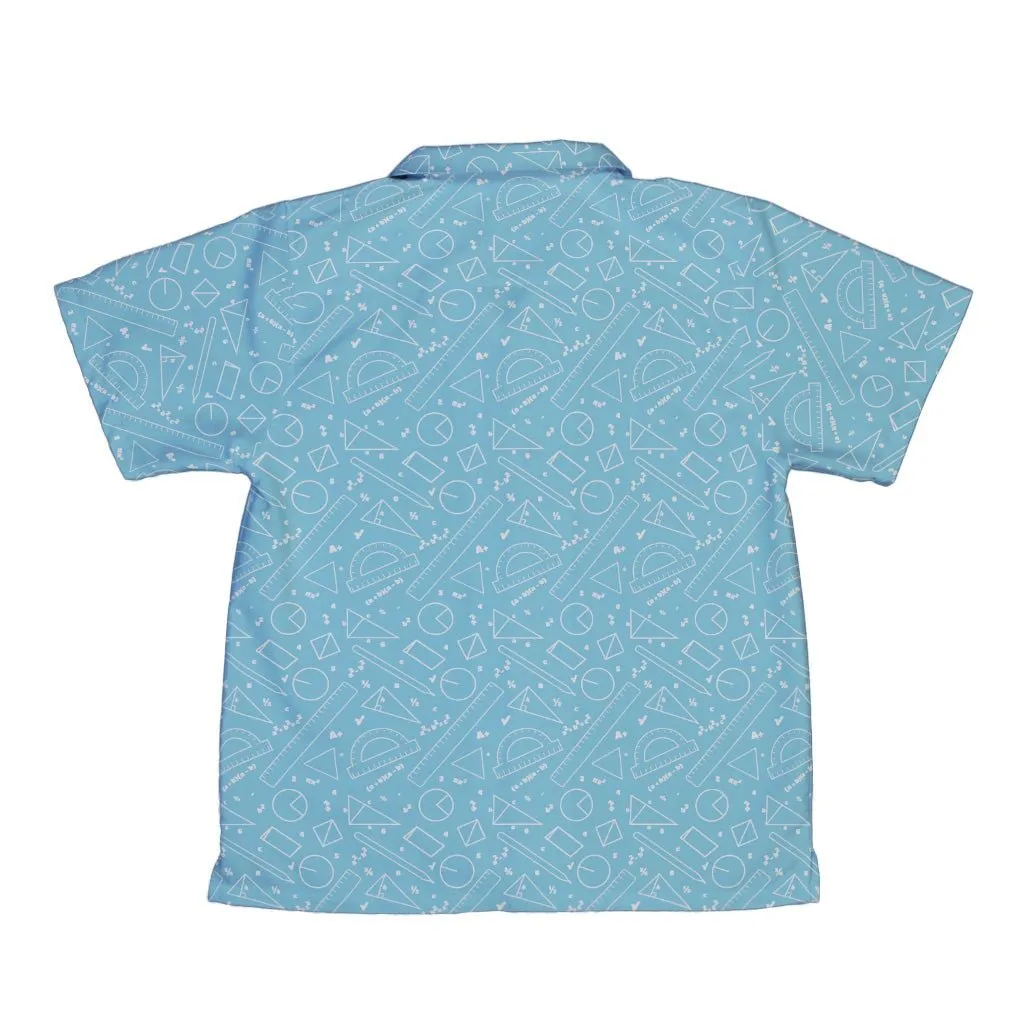 Geometry Blue Math Youth Hawaiian Shirt