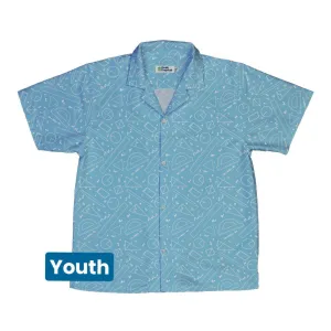 Geometry Blue Math Youth Hawaiian Shirt
