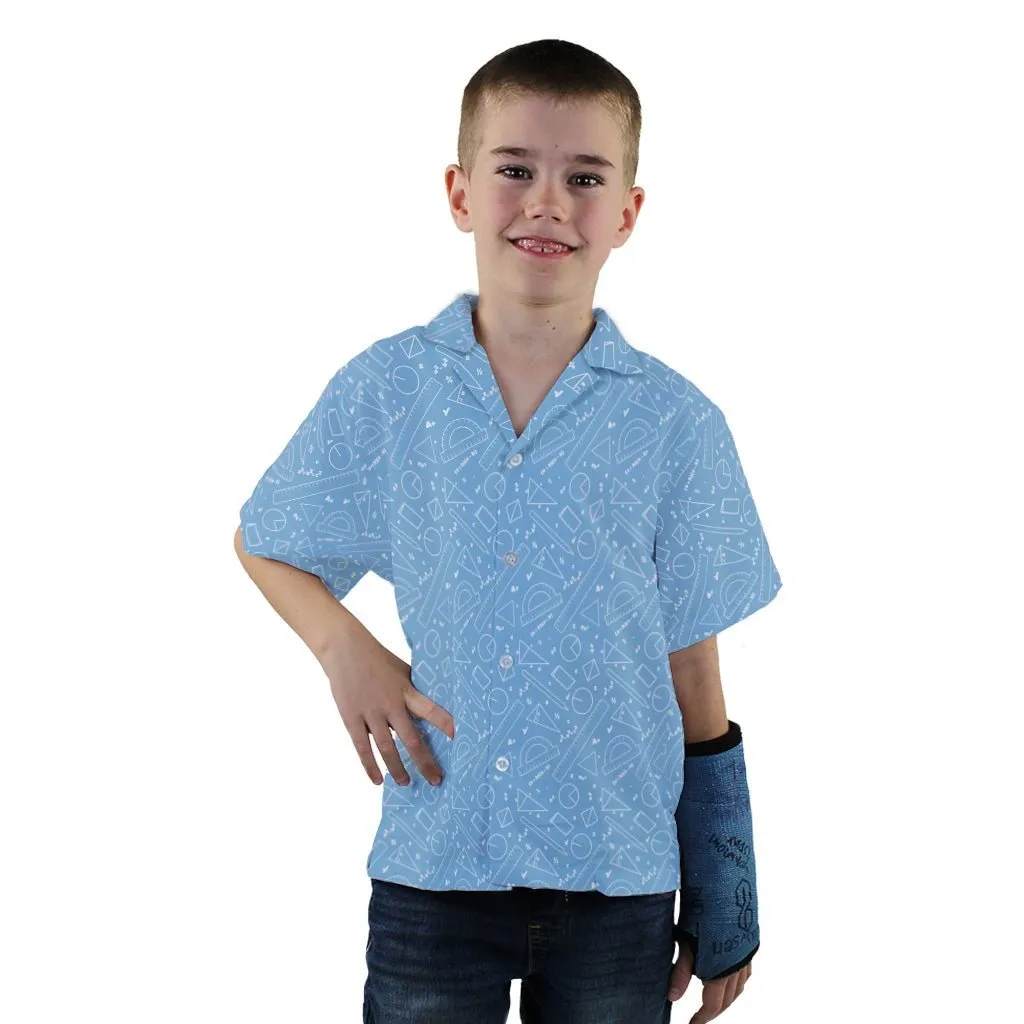 Geometry Blue Math Youth Hawaiian Shirt