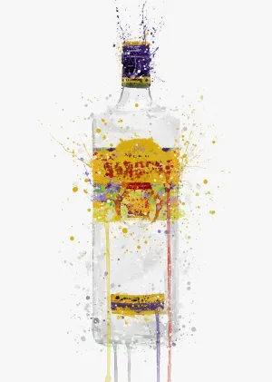 Gin Bottle Wall Art Print 'Dragon'