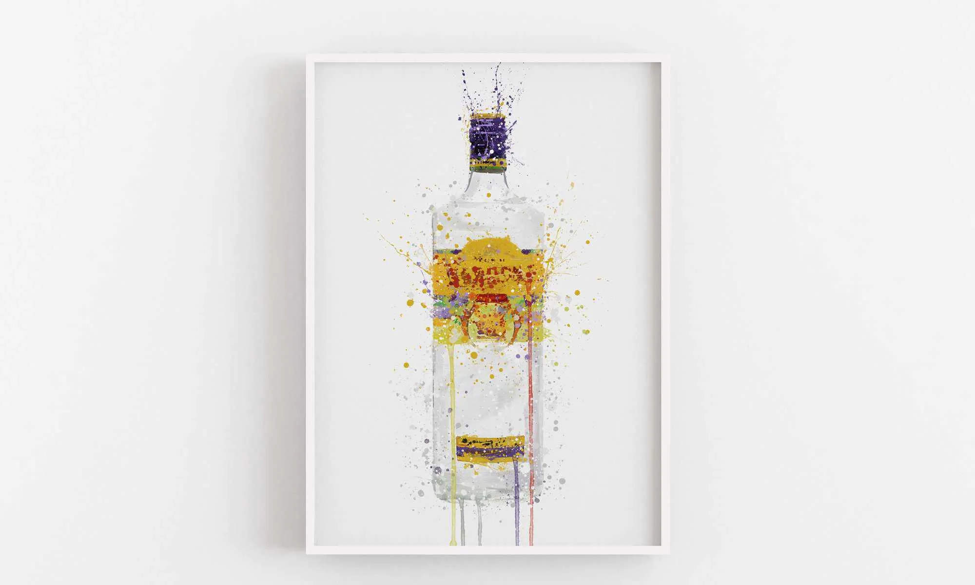 Gin Bottle Wall Art Print 'Dragon'