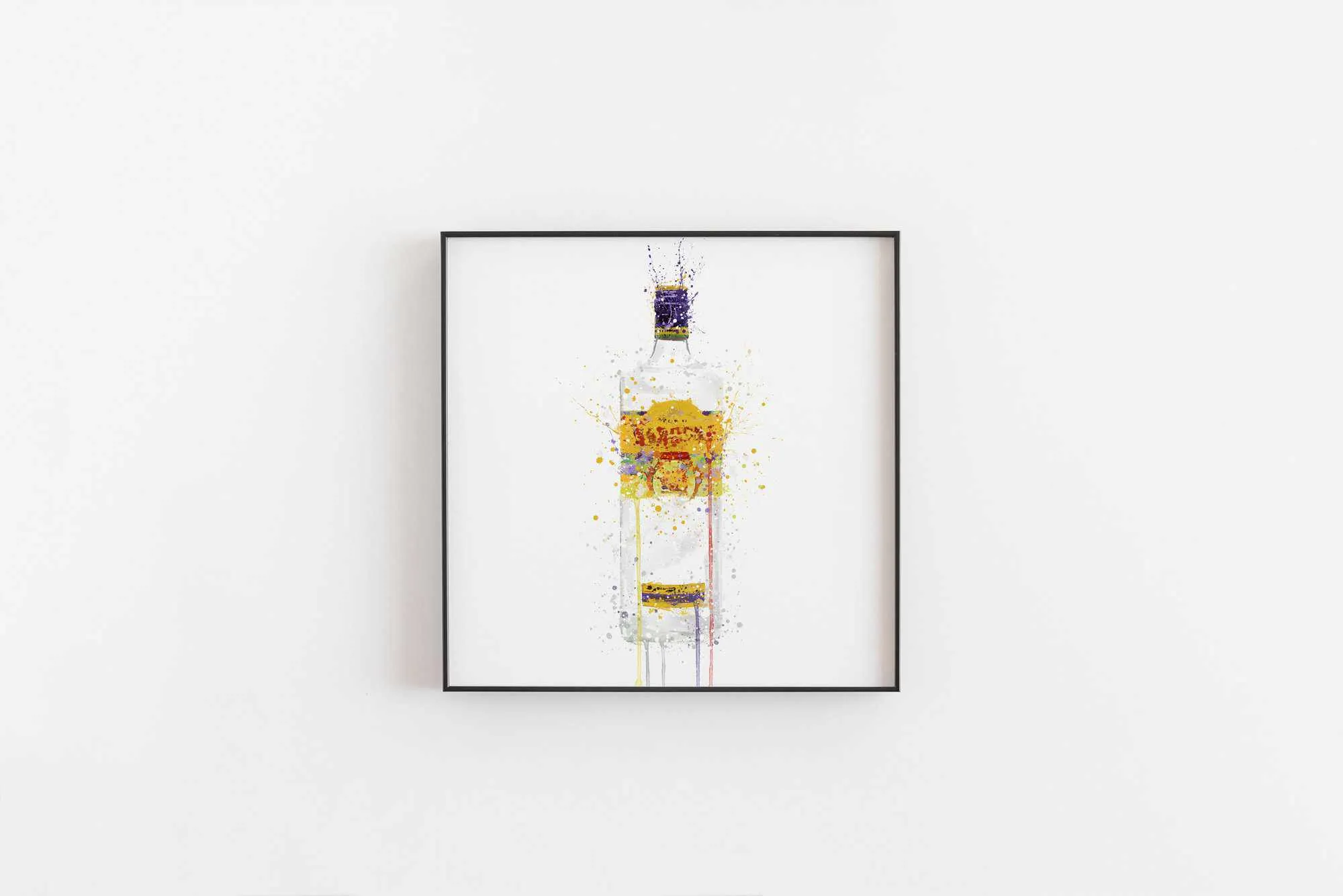 Gin Bottle Wall Art Print 'Dragon'