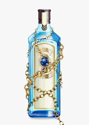 Gin Bottle Wall Art Print "Baroque Bottle II"