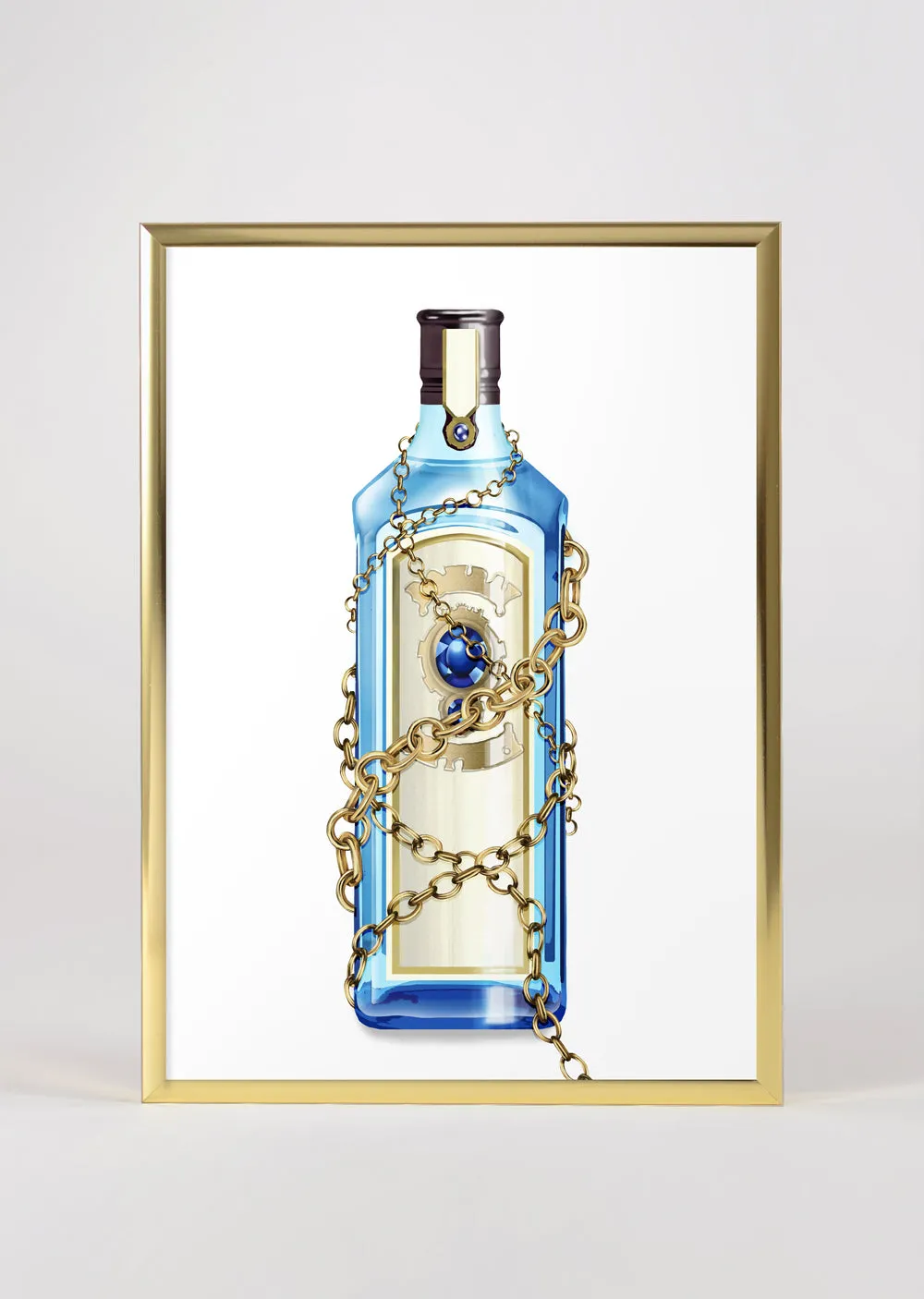 Gin Bottle Wall Art Print "Baroque Bottle II"