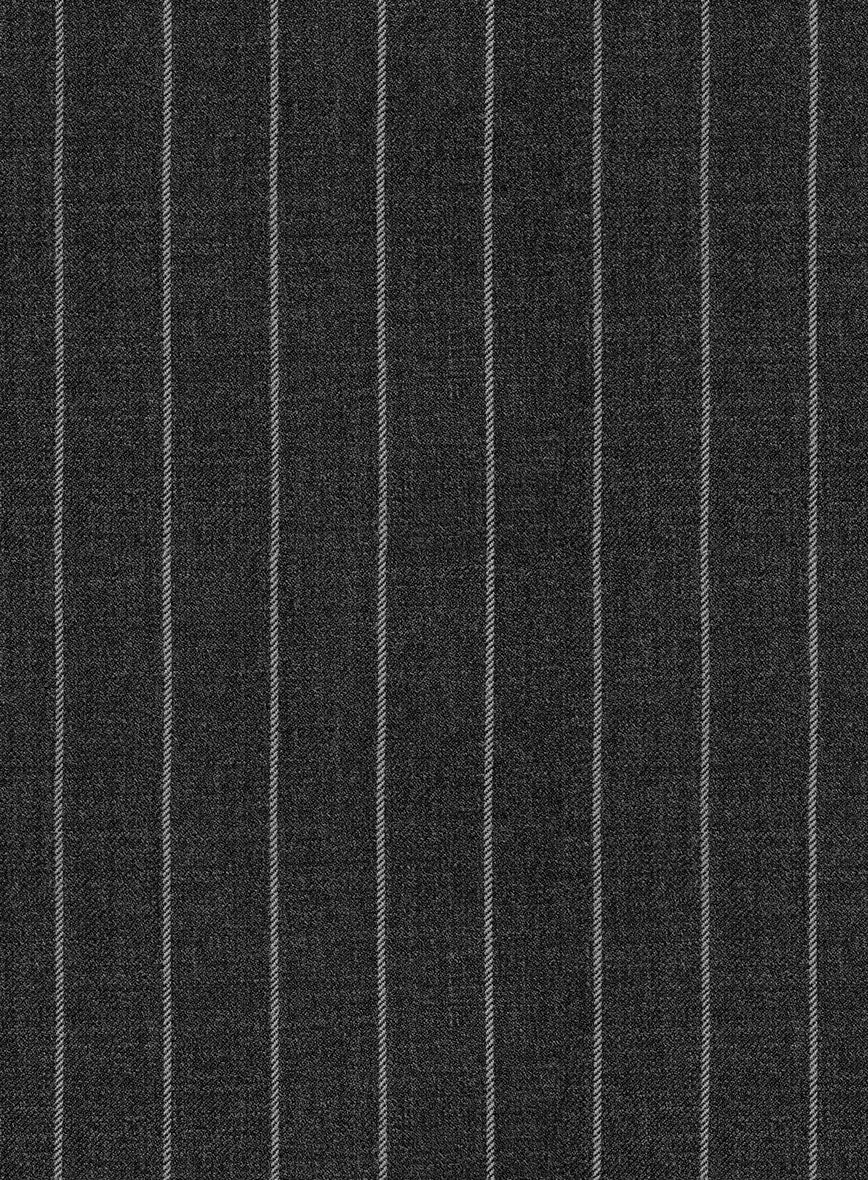 Hardy Minnis Charcoal Rope Stripe Wool Jacket