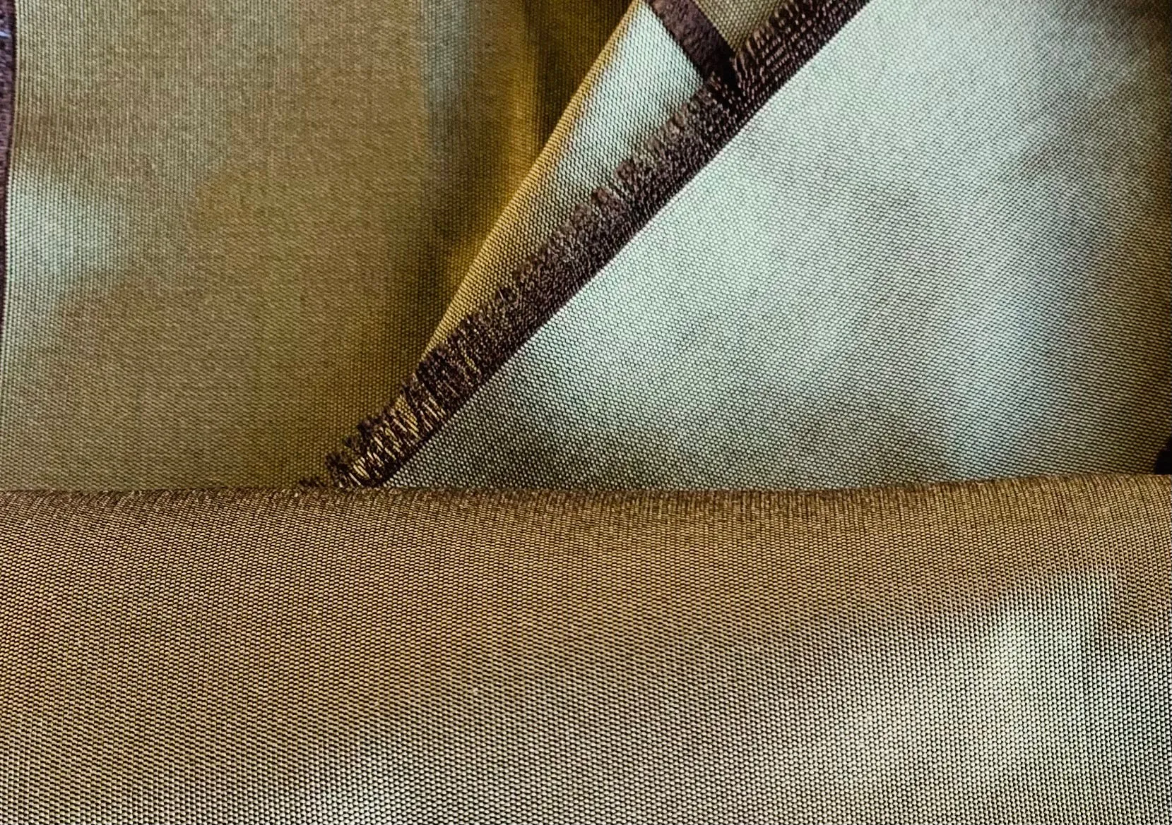 Heavier Ancient Bronze Crisp Silk Mock Broadcloth