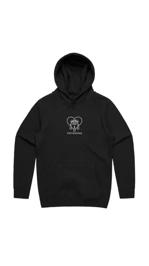 Heavy Weight AW Crying Heart Hoodie Black / Front Print