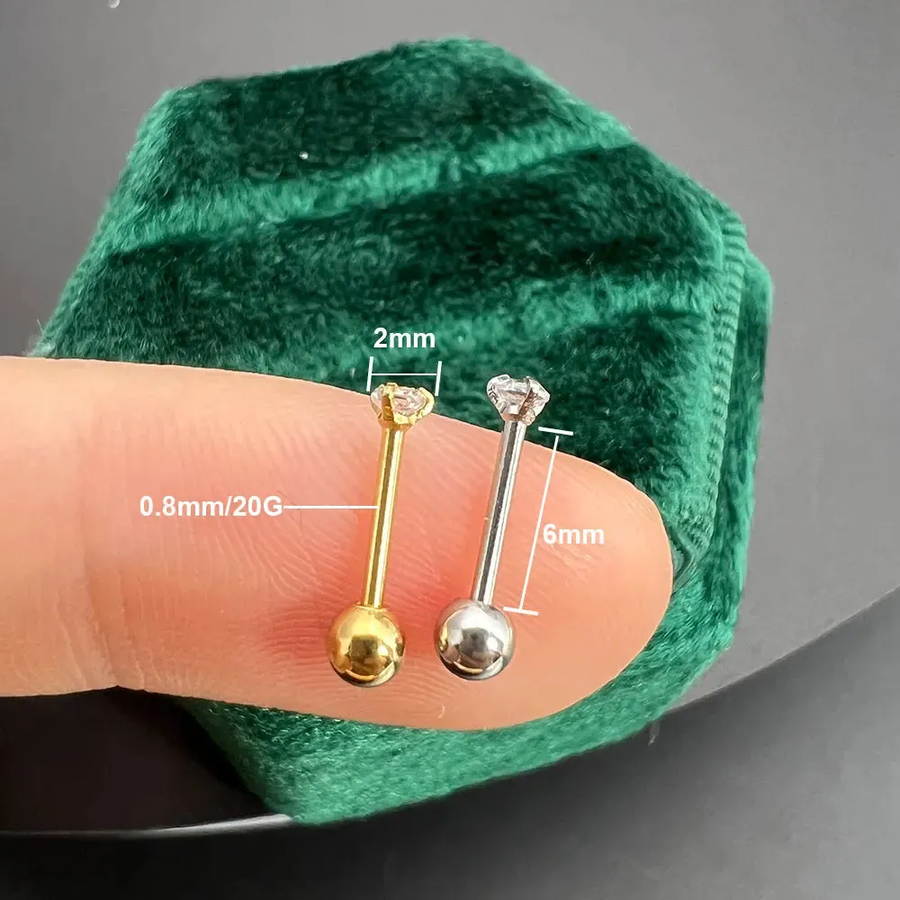 Helix Tragus Daith Lobe Ear Piercing Earring for Women Zircon Hoop Earring Stainless Steel Cartilage Septum Piercing Ear Jewelry