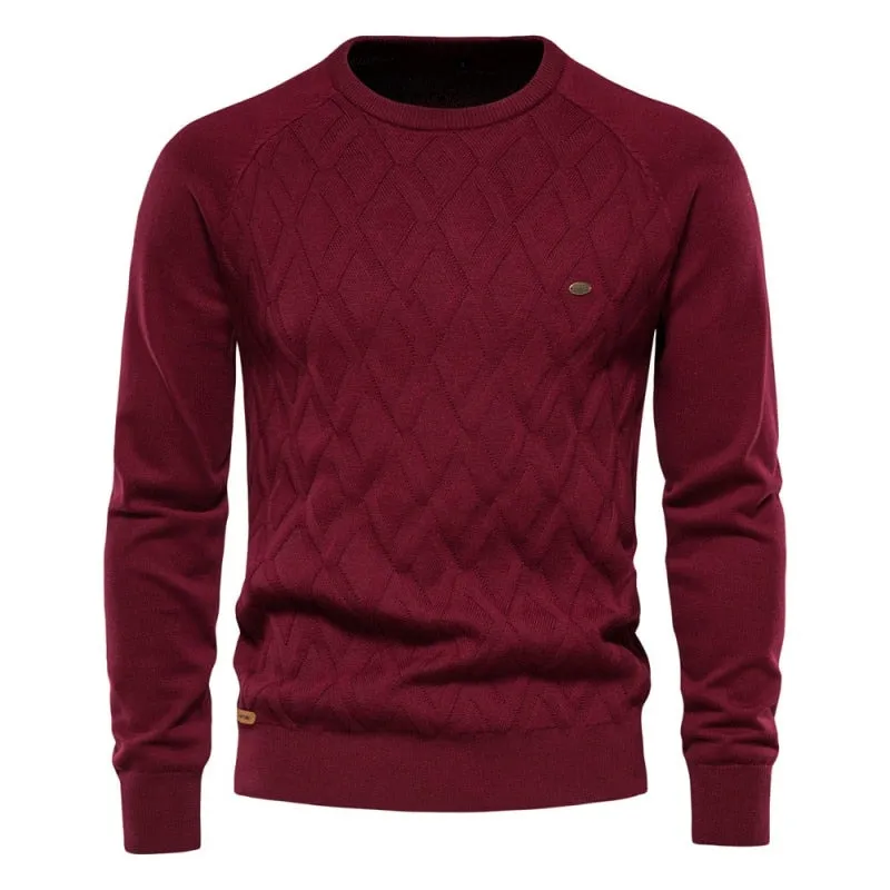 High Quality Autumn and Winter New Pure Cotton Men's  Sweater, Long-Sleeved Sweater Straight Pullover Sweater