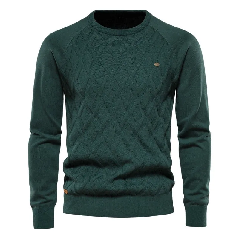 High Quality Autumn and Winter New Pure Cotton Men's  Sweater, Long-Sleeved Sweater Straight Pullover Sweater