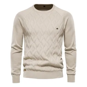 High Quality Autumn and Winter New Pure Cotton Men's  Sweater, Long-Sleeved Sweater Straight Pullover Sweater