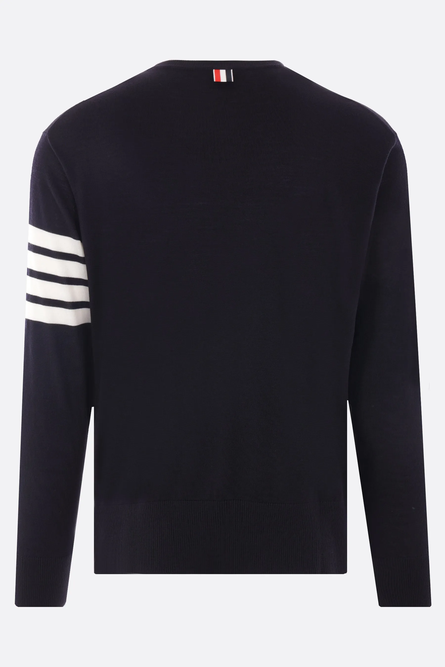 Intarsia Striped Wool Pullover