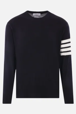 Intarsia Striped Wool Pullover