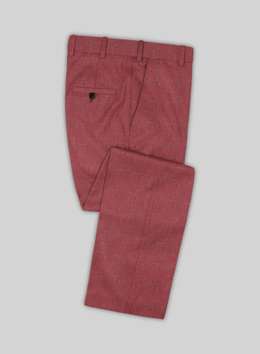 Italian Murano Radon Pink Wool Linen Silk Suit