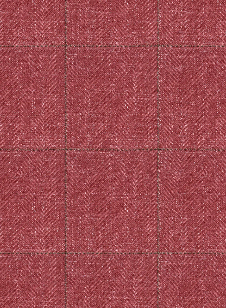 Italian Murano Radon Pink Wool Linen Silk Suit
