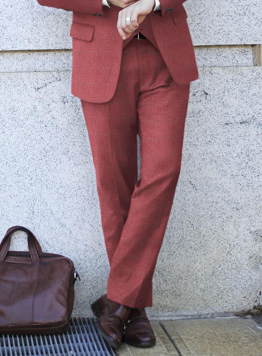 Italian Murano Radon Pink Wool Linen Silk Suit