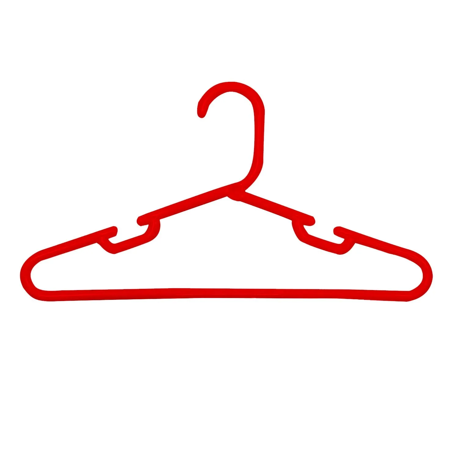 Kuber Industries Plastic 12 Pcs Baby Hanger Set for Wardrobe (Red)-CTKTC25967