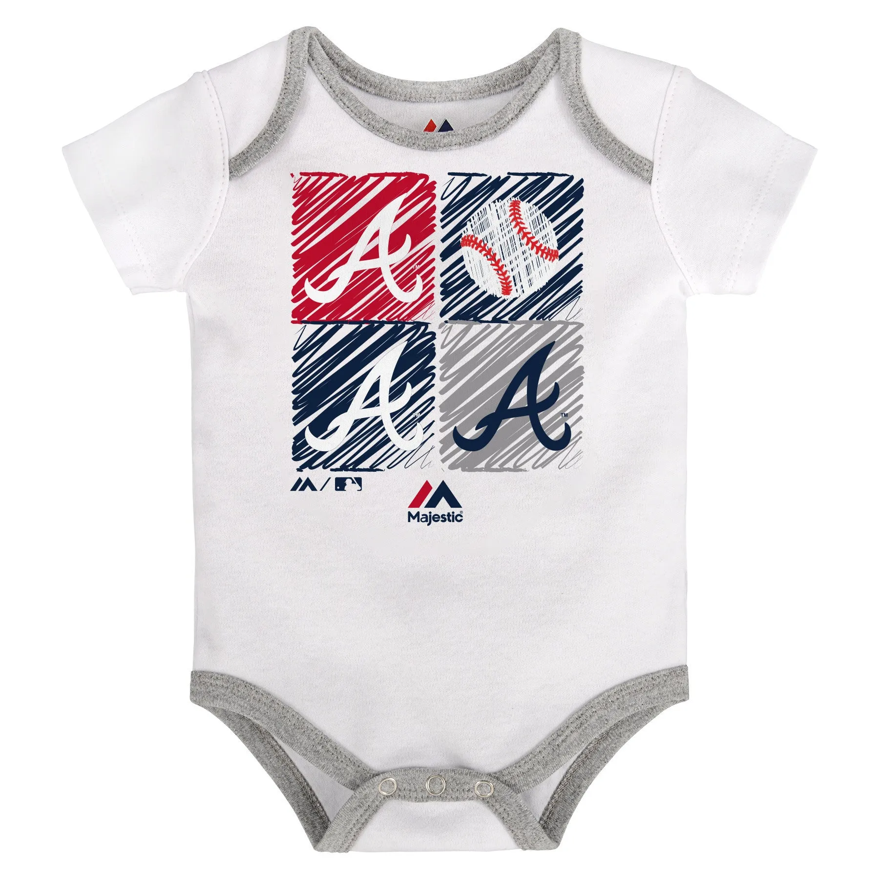 Let's Go Braves Creeper 3-Pack