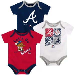 Let's Go Braves Creeper 3-Pack
