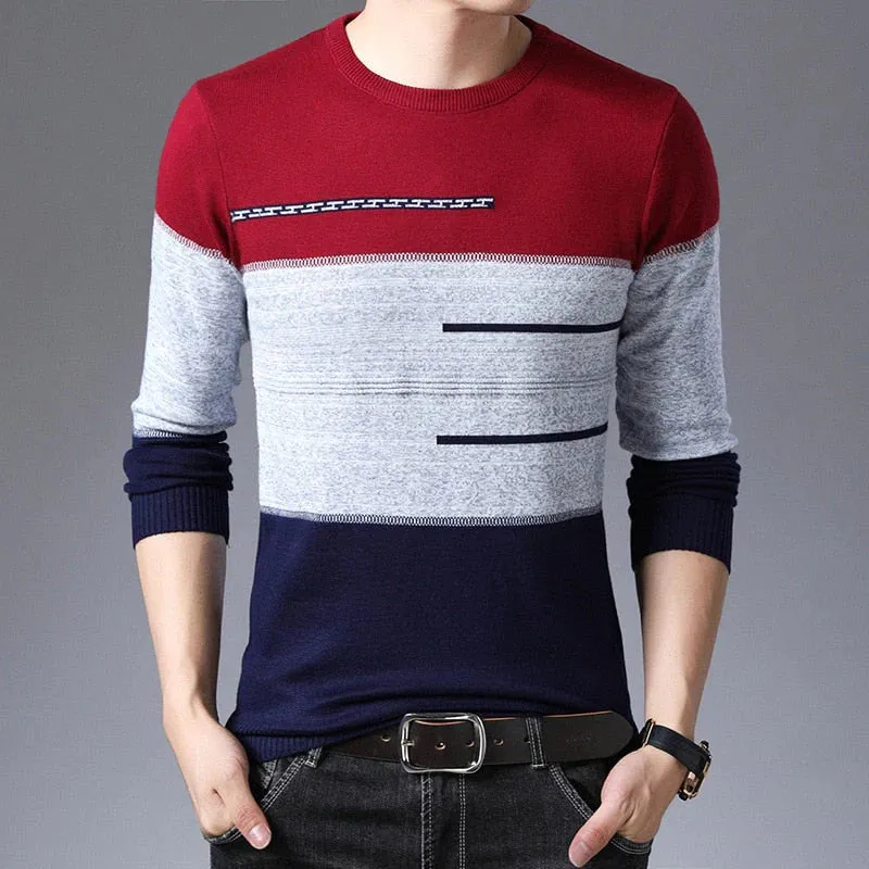 Men Cotton Slim Fit Pullover Sweater