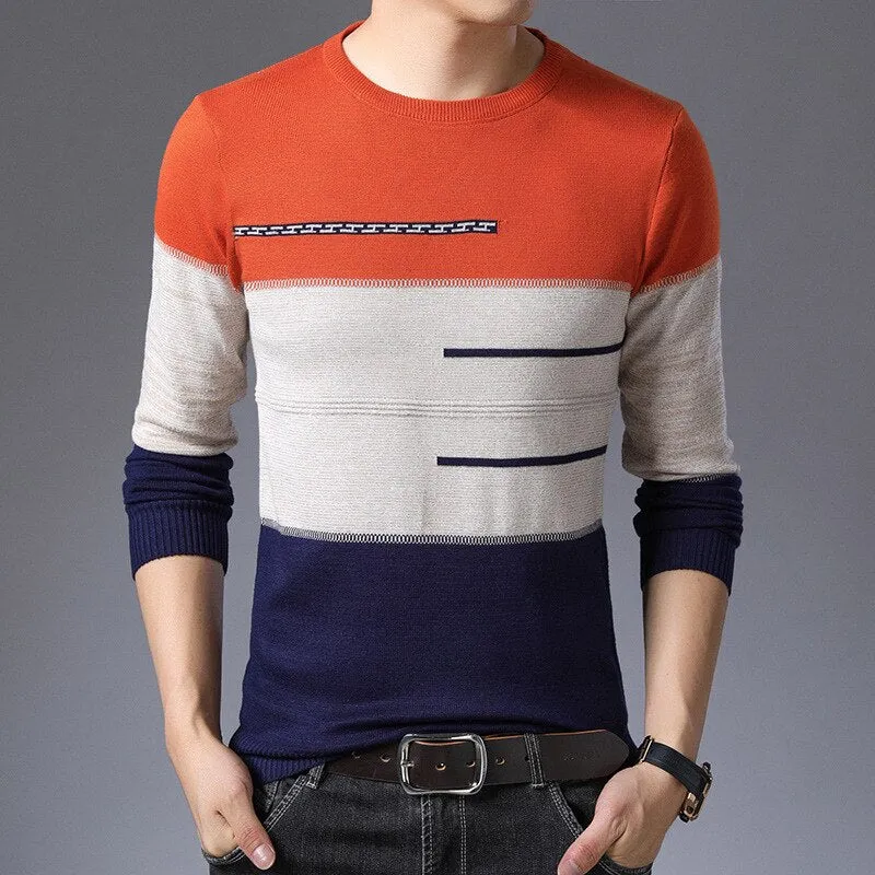 Men Cotton Slim Fit Pullover Sweater
